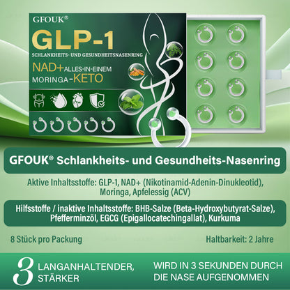 ✅ Hergestellt und versendet aus Deutschland | GFOUK® 𝐆𝐋𝐏-𝟏 Schlankheits- & Gesundheit Nasenring｜⚡ Schnelles Fettverbrennen & Stoffwechselbalance