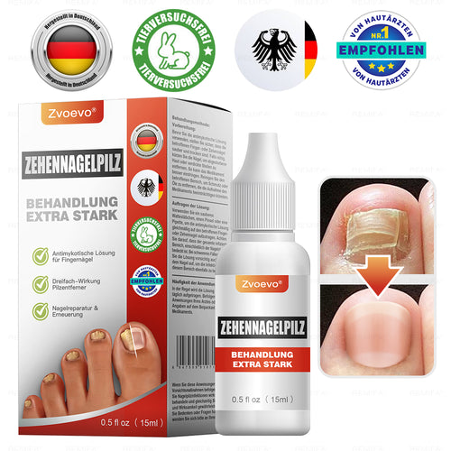 ✅ Hergestellt und versendet aus Deutschland | Zvoevo® Extra Starkes Nagelpilz-Behandlungsmittel, Antimykotische Lösung für Zehen- oder Fingernägel-up