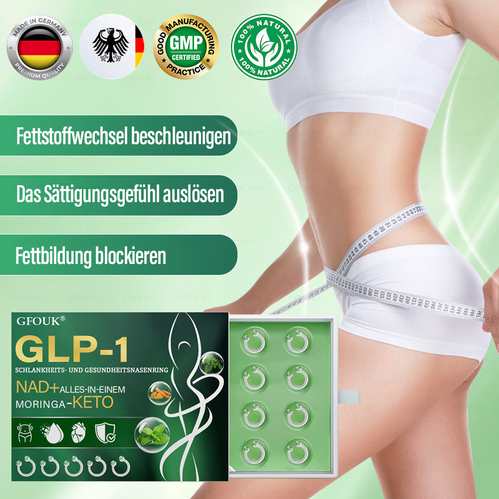 ✅ Hergestellt und versendet aus Deutschland | GFOUK® 𝐆𝐋𝐏-𝟏 Schlankheits- & Gesundheit Nasenring｜⚡ Schnelles Fettverbrennen & Stoffwechselbalance