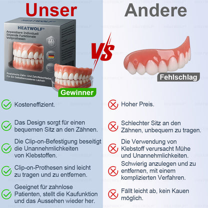 ✅ Hergestellt und versendet aus Deutschland | HEATWOLF® Anpassbare, individuell sitzende funktionale Vollprothesen🍀