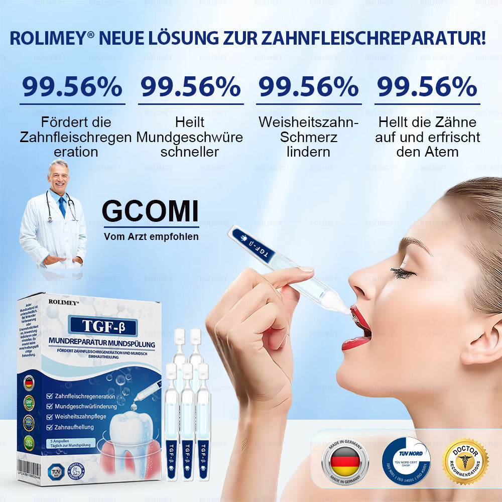 Rolimey® Transforming Growth Factor-β (TGF-β) Mundspülung zur oralen Reparatur