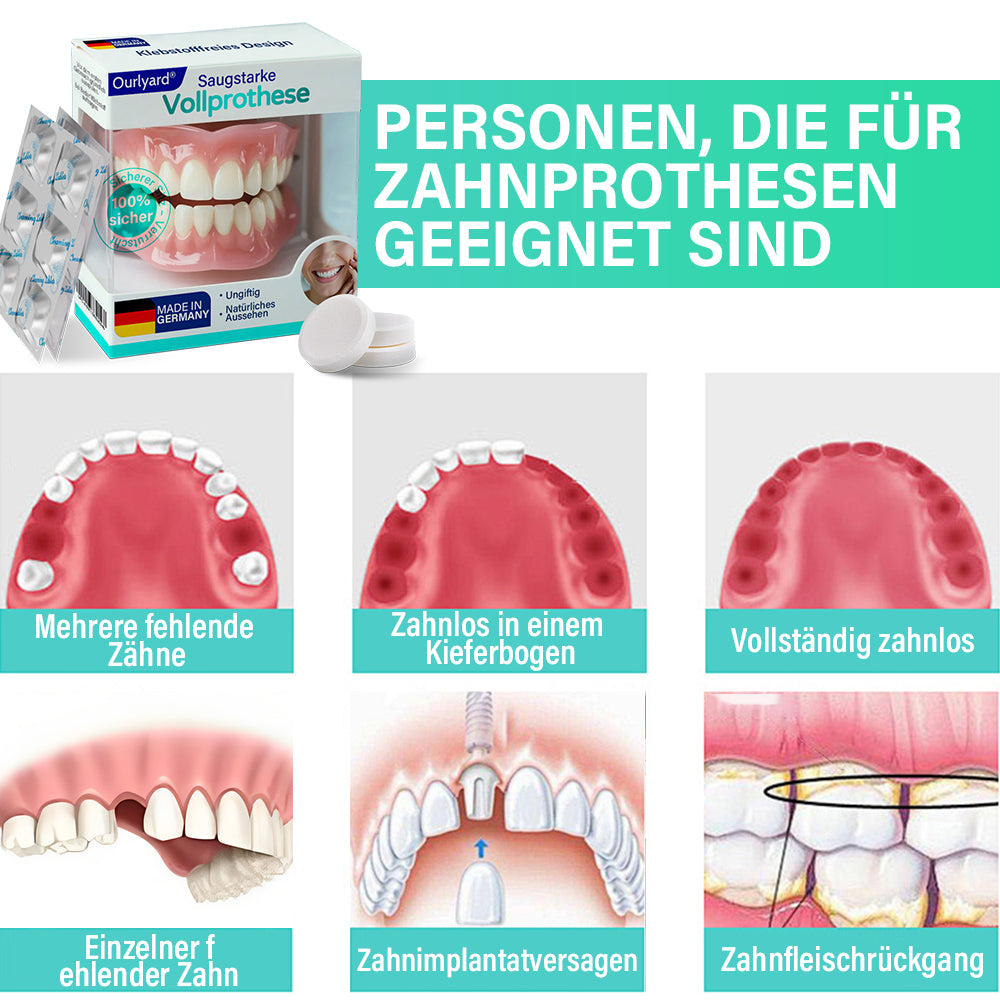 ✅ Hergestellt & Versand aus Deutschland | Ourlyard® Vollprothese mit Saugpassform 🍀