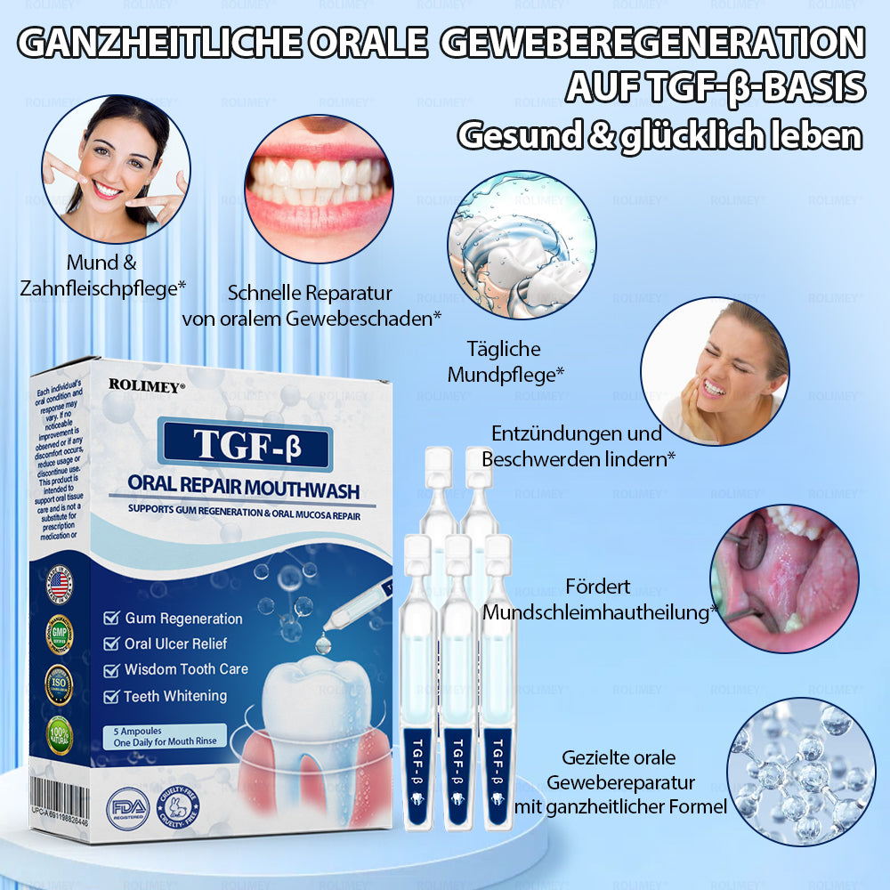 Rolimey® Transforming Growth Factor-β (TGF-β) Mundspülung zur oralen Reparatur