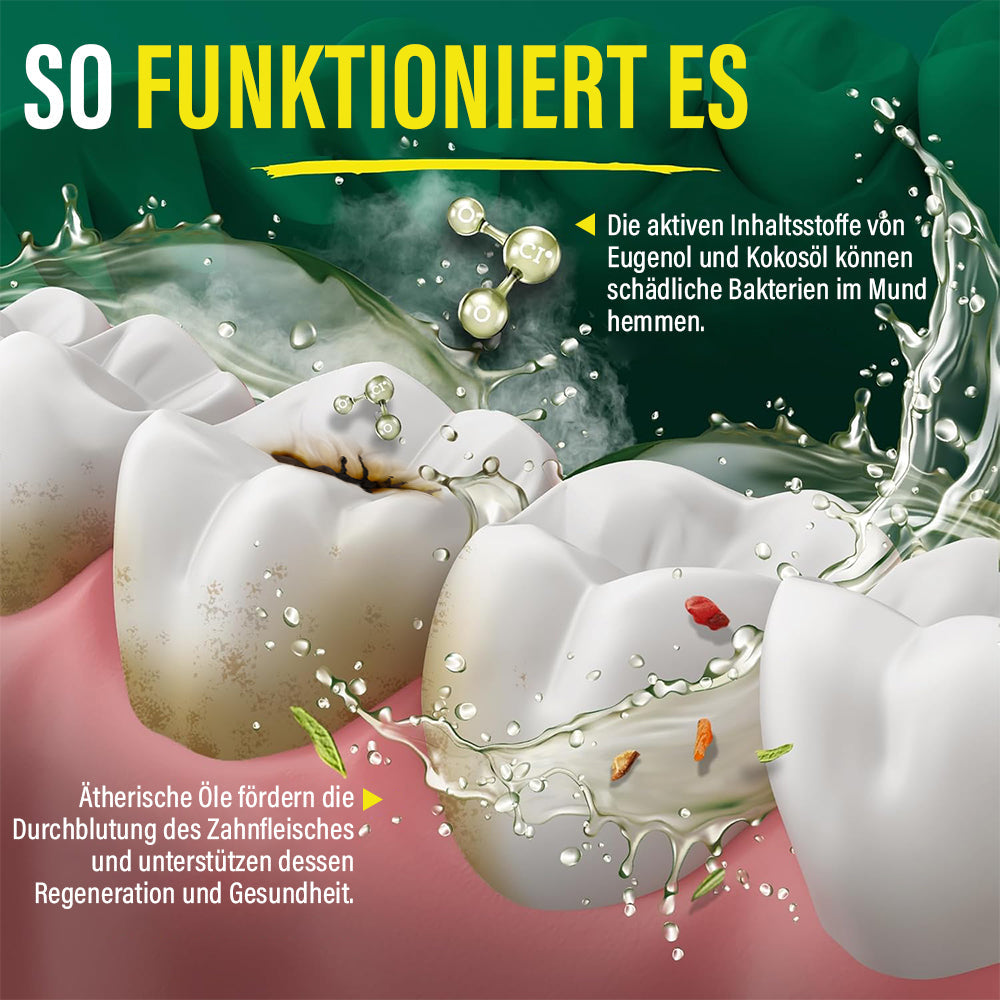 ✅ Hergestellt und versendet aus Deutschland | Ourlyard® Kokos- & Nelkenöl-Mundspülung (Repariert Zahnfleisch, behandelt Parodontitis, Mundgeruch und Mundgeschwüre)
