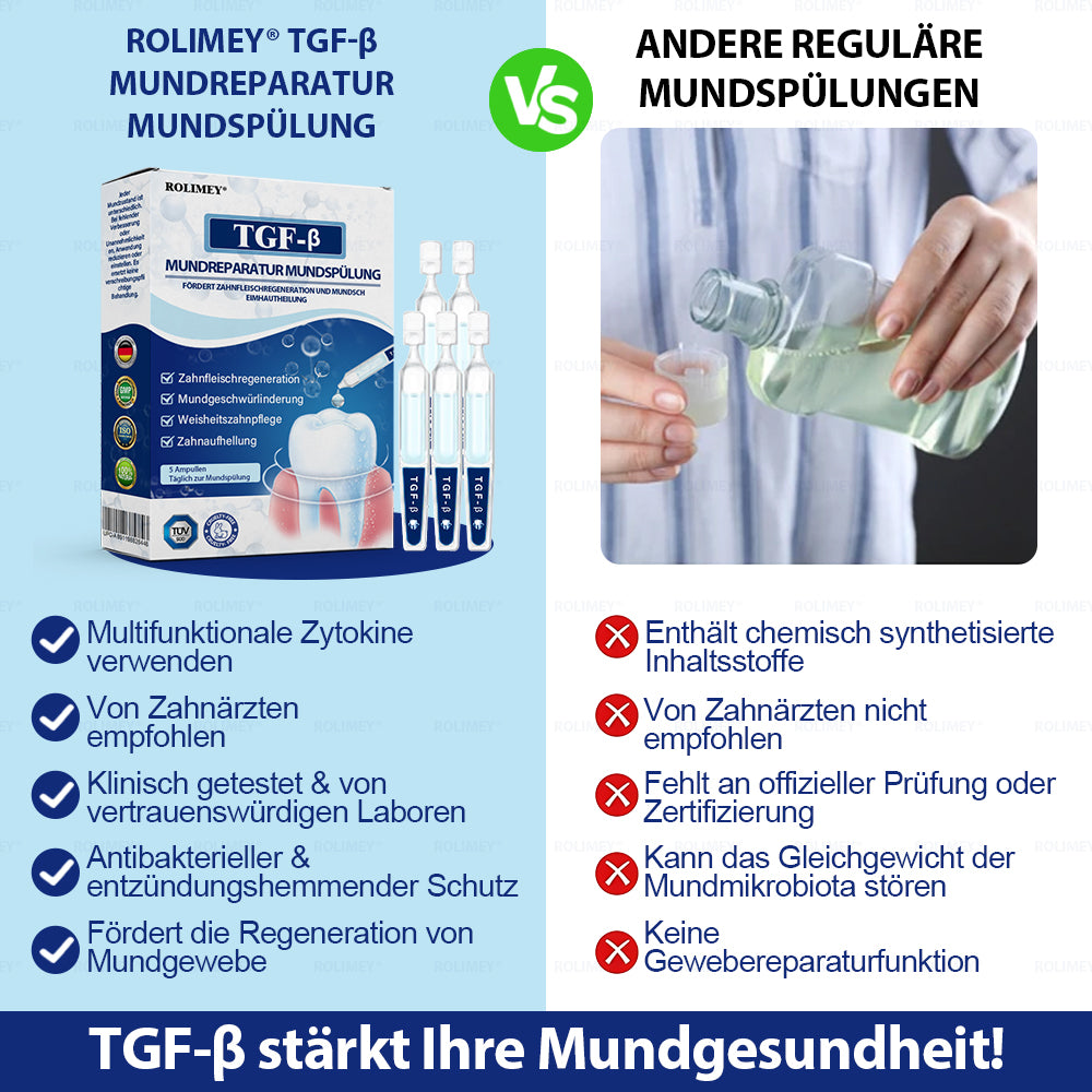 Rolimey® Transforming Growth Factor-β (TGF-β) Mundspülung zur oralen Reparatur