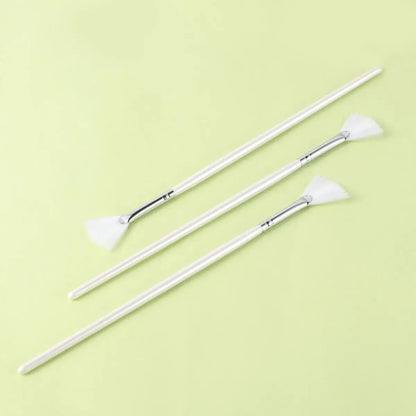3 Pcs Shape for DIY Skin Care Mask Diy Brushes Fan Shape Mask Brushes Facials Skincare Smooth Coverage Beauty Tools